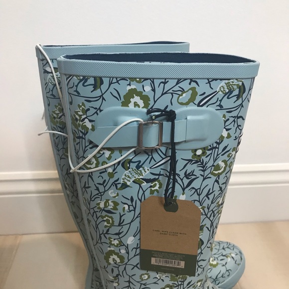 LAST 1! Smith & Hawken Tall Garden Rain Boots Blue - Picture 5 of 7